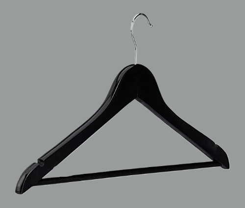 100 Siyah Ahşap Askı Kıyafet Elbise Askısı Askılığı Gömlek Askısı Pantolon Askısı