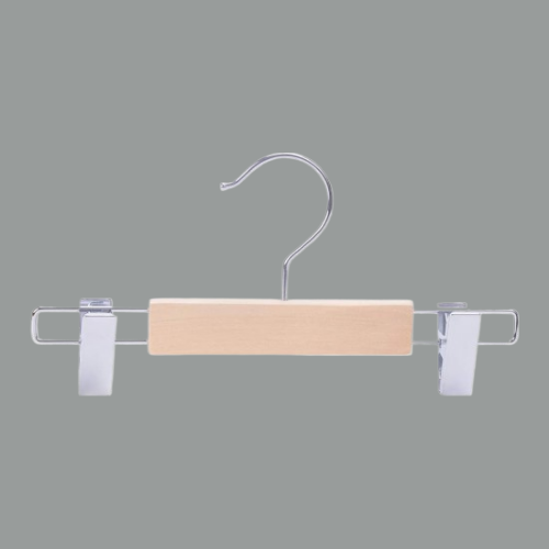 500 Adet ahşap Bebek Pantolon Etek Askısı Ayarlanabilir Klipsli Alt Takım Askısı Ahşap askı