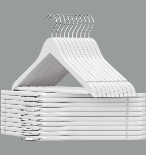 300 Beyaz Ahşap Askı Kıyafet Elbise Askısı Askılığı Gömlek Askısı Pantolon Askısı